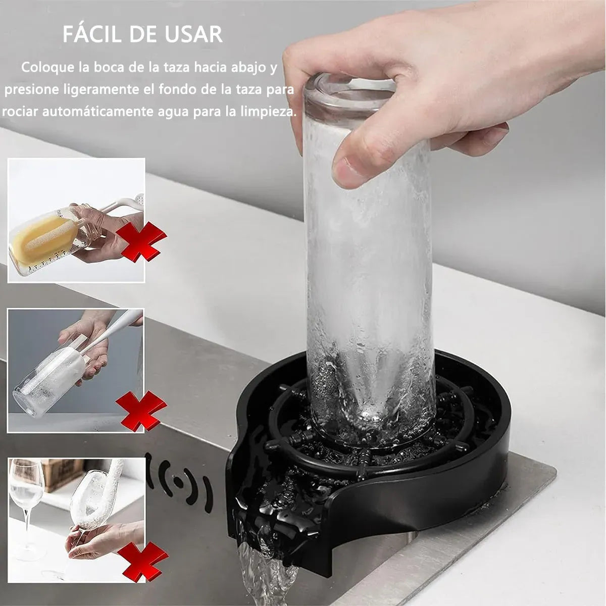 ✨ Lava Vasos & Copas Automático – Limpieza en Segundos ✨